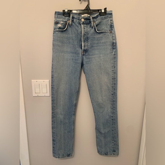 AGOLDE Riley High Rise Straight Crop in Frequency size 24 - Picture 4 of 7